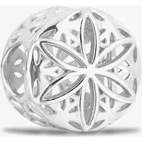 Rosa Lea Women's Openwork Flower Charm AM-2THB014504 in Silver