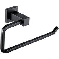 Nes Home Modern Square Matte Black Towel Holder Rail