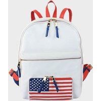 'WASHINGTON' White Designer Full Grain Leather Laptop Backpack