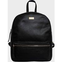Assots London Women's EDEN' Full Grain Small Leather Zip Top Backpack in Black