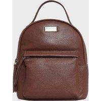 Assots London Women's Betty' Zip Top Mini Pebble Grain Leather Backpack in Tan
