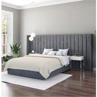 Aspire Grandeur Headboard in Plush Navy in Grey
