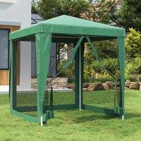 Berkfield Home Party Tent with 4 Mesh Sidewalls Green 2x2 m HDPE