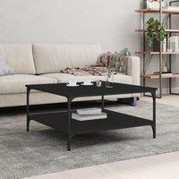 Berkfield Home Coffee Table Black 80x80x40 cm Engineered Wood | Size: 80 x 80 x 40 cm