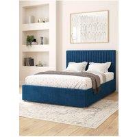 Aspire Grant Electric Adjustable Bed Upholstered in Plush Velvet Fabric with Pocket Sprung Mattress UK Made in Navy | Size: Single