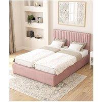 Aspire Grant Electric Adjustable Bed Upholstered in Plush Velvet Fabric with Pocket Sprung Mattress UK Made in Light Pink | Size: Single