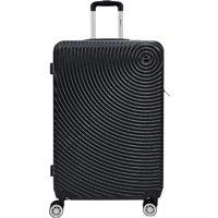 TruClothing Hard Case Shell Pattern Suitcase in Black | Size: Medium