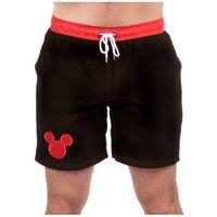 Disney Men's Mickey Mouse Swim Shorts With Pockets in Black | Size: 2XL
