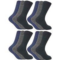 Sock Snob Men's Winter Warm Wool Blend Hiking Socks for Boots in Blue | Size: 6-11