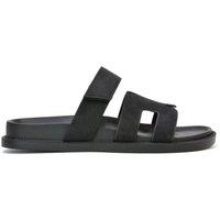 XY London Women's 'Lydia' Flat Slip On Adjustable Strap Slider Sandals in Black | Size: 3