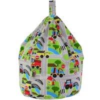 Bean Lazy Cotton Road Map Bean Bag Child Size | Size: Small