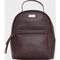 Assots London Women's Betty' Zip Top Mini Pebble Grain Leather Backpack in Burgundy