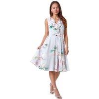 Petite Frill Detail Floral Dress