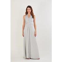Monsoon Women's 'Thea' Twist Me Tie Me Maxi Dress in Silver | Size: 20