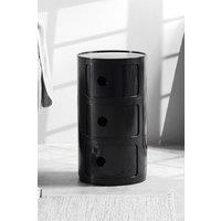 Living and Home 3-Tiered Plastic Storage Drawer Unit in Black