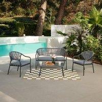 Home Detail Sona Grey Rope Garden Lounge Set