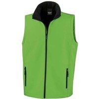 Result Men's Core Printable Soft Shell Bodywarmer in Green | Size: XL