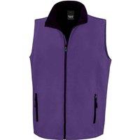 Result Men's Core Printable Soft Shell Bodywarmer in Purple | Size: Large