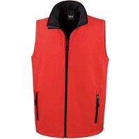 Result Men's Core Printable Soft Shell Bodywarmer in Red | Size: Large