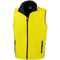Result Men's Core Printable Soft Shell Bodywarmer in Yellow | Size: 4XL