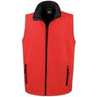Result Men's Core Printable Soft Shell Bodywarmer in Red | Size: 2XL
