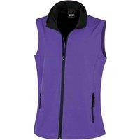 Result Women's Core Printable Soft Shell Bodywarmer in Purple | Size: Medium