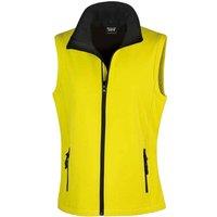Result Women's Core Printable Soft Shell Bodywarmer in Yellow | Size: Medium