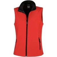 Result Women's Core Printable Soft Shell Bodywarmer in Red | Size: Large