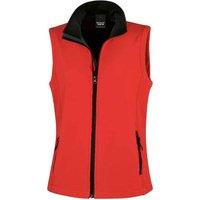 Result Women's Core Printable Soft Shell Bodywarmer in Red | Size: XL