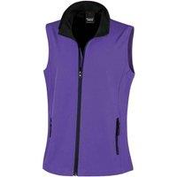 Result Women's Core Printable Soft Shell Bodywarmer in Purple | Size: Large