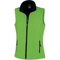 Result Women's Core Printable Soft Shell Bodywarmer in Green | Size: XS