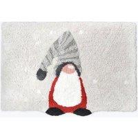 Allure Bath Fashions Gonk Christmas Bath Mat - Non-Slip, Supersoft Festive Rug in Grey