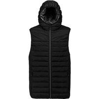 Proact Men's Hooded Padded Bodywarmer in Black | Size: Small