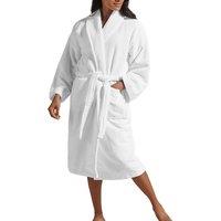 CHRISTY Women's 'Supersoft Cosy' Microvelour Bath Robe in White | Size: Large/XL