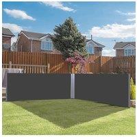 8m L x 1.6m W Retractable Outdoor Privacy Double Side Awning