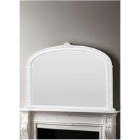 Yearn Mirrors Overmantle Mirror Arched 127(w) x 89cm(h) Victorian Mirror in White