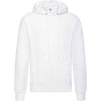 Fruit of the Loom Men's Classic Heather Hooded Sweatshirt in White | Size: XL