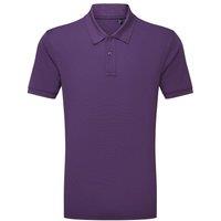 Asquith & Fox Men's Glacier Tech Polo Shirt in Purple | Size: Large