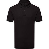 Asquith & Fox Men's Glacier Tech Polo Shirt in Black | Size: 2XL
