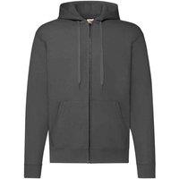 Fruit of the Loom Men's Classic Zipped Hoodie in Mid Grey | Size: Medium