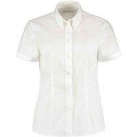 Kustom Kit Women's Premium Oxford Tailored Short-Sleeved Shirt in White | Size: 18