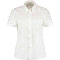 Kustom Kit Women's Premium Oxford Tailored Short-Sleeved Shirt in White | Size: 12