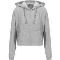 AWDis Women's Girlie Cropped Hoodie in Grey | Size: 6