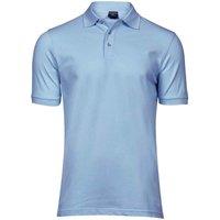 TEE JAYS Men's Luxury Stretch Pique Polo Shirt in Light Blue | Size: Medium