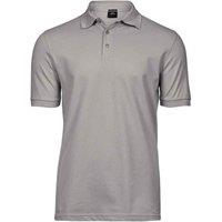 TEE JAYS Men's Luxury Stretch Pique Polo Shirt in Stone | Size: Medium