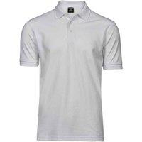 TEE JAYS Men's Luxury Stretch Pique Polo Shirt in White | Size: Small