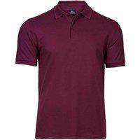 TEE JAYS Men's Luxury Stretch Pique Polo Shirt in Wine | Size: Medium