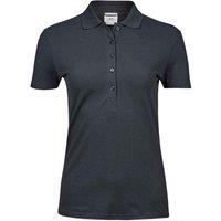 TEE JAYS Women's Luxury Stretch Polo Shirt in Dark Grey | Size: XL