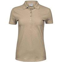 TEE JAYS Women's Luxury Stretch Polo Shirt in Cream | Size: Large