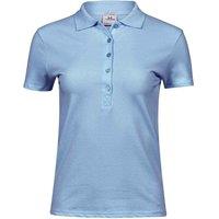 TEE JAYS Women's Luxury Stretch Polo Shirt in Light Blue | Size: Medium